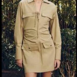 Zara nude pocket mini dress NWT M